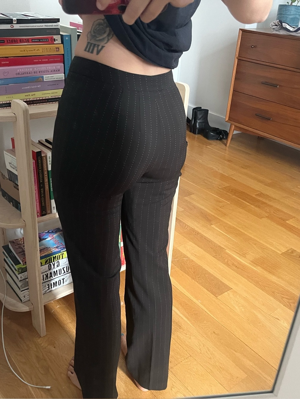 Vintage Brown Pinstripe Trousers
